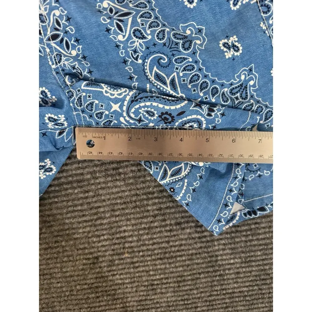 MC2 Saint Barth Boy's Swim Shorts Blue Paisley Bandana Swim Trunks- See Details